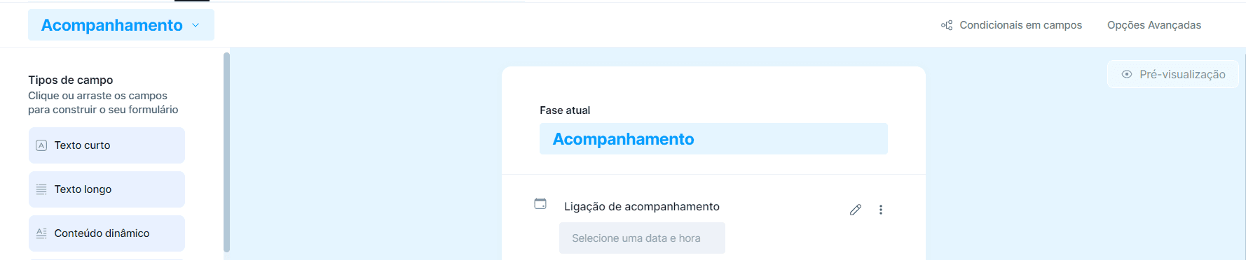 Opciones avanzadas en la configuración del escenario de Pipefy.